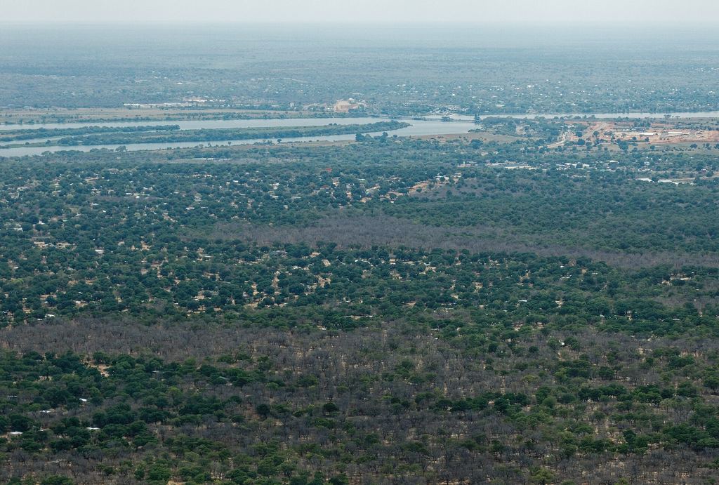The Kazungula Bridge crossing the Zambezi River between Zambia and Botswana