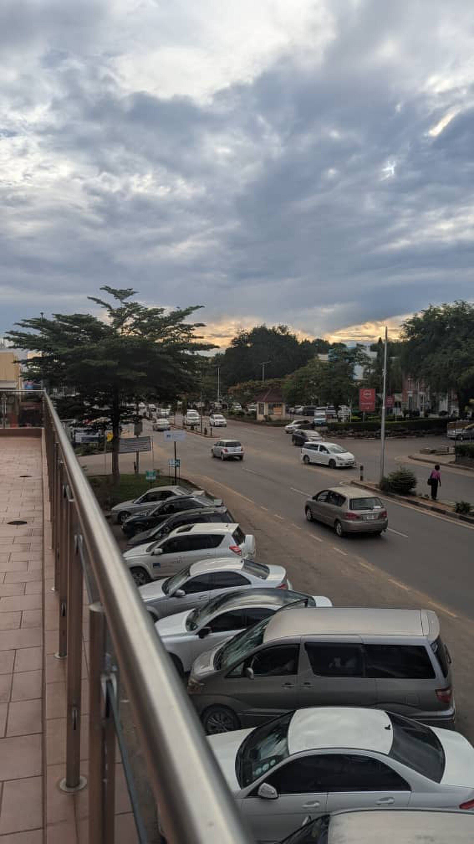 The dual carriageway through Livingstone city centre, Zambia, looking southwards