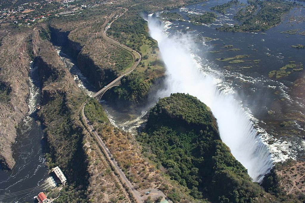 The Victoria Falls Bridge spanning the Batoka Gorge above the Zambezi River